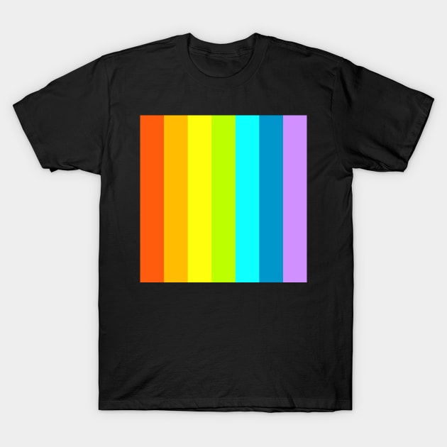 Vertical Rainbow T-Shirt by Jennifer